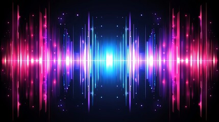 Abstract vibrant digital audio waves