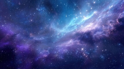 Fototapeta premium Starry night sky nebulae in space