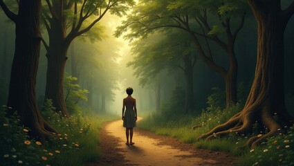 "Wandering the Quiet Remains: A Solitary Figure Amid Civilized Ghosts"