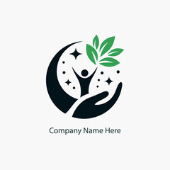 wellness logo design vector 