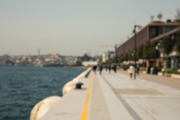 Locals and tourists enjoy a walk along the waterfront