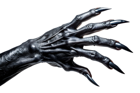 Clawed Hand on Transparent Background