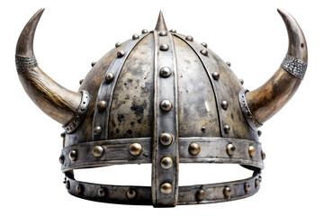 Viking Helmet with Horns on transparent background