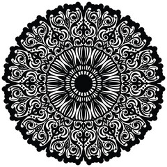 Floral henna or mehndi style mandala design. Traditional and Cultural Beautiful Mandala Pattern Design. 