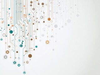 AI Circuits & Population Clusters on White Background