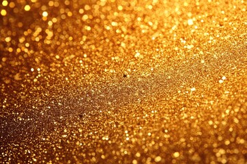 Abstract Golden Texture with Glittering Bokeh Effect for Festive Designs and Background