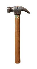 An old rusty hammer isolated on transparent background