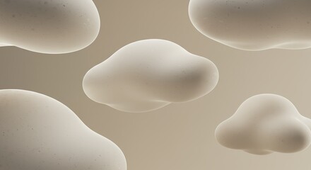 Flowing Organic Forms - AI-Generated Minimalist Serenity for Wellness & Interior Design  