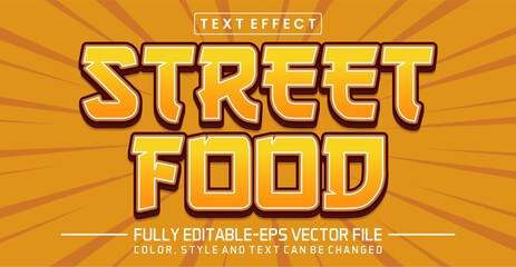 Street food font Text effect editable
