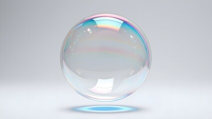 Highly Detailed Photorealistic Transparent Soap Bubble