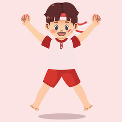 children's illustration of Indonesian Independence Day