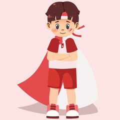 children's illustration of Indonesian Independence Day