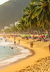 virginia summer beach plam trees tropical sea and ocean paradaise sunshine for vacations relaxation palm tree