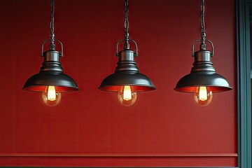 Obraz premium Industrial-style pendant lights