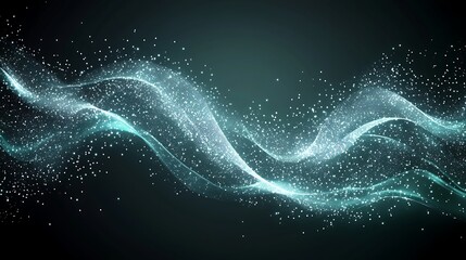 Abstract teal wave design (5)