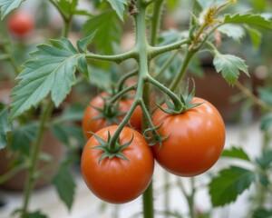 Tomatoes fresh from the plant agriculture background nature 