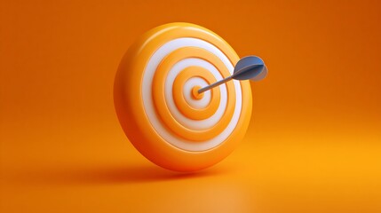 A vibrant orange target symbolizing focus and achievement in business goals.