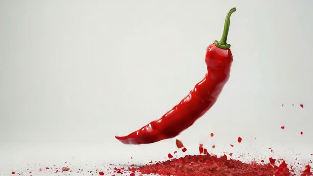 A spicy red pepper covered in colorful confetti, great for parties or celebrations