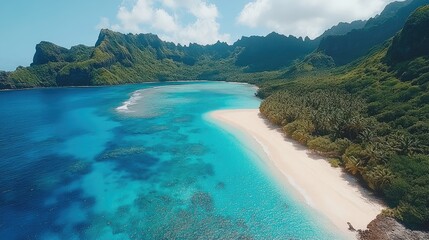 Tropical paradise beach and turquoise water