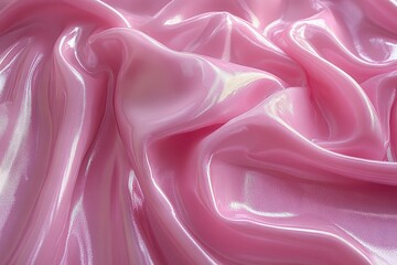 Pink silk fabric folds