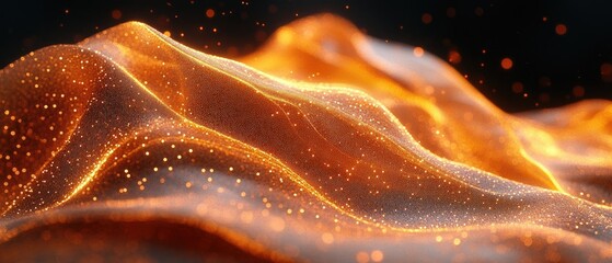 Abstract fiery dynamic wave