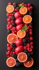 Colorful fruit arrangement