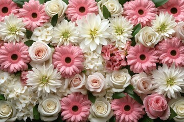 Floral arrangement of various colors