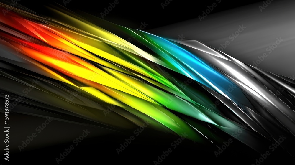 Poster dynamic flow of vibrant colors creating an abstract dimensional backdrop