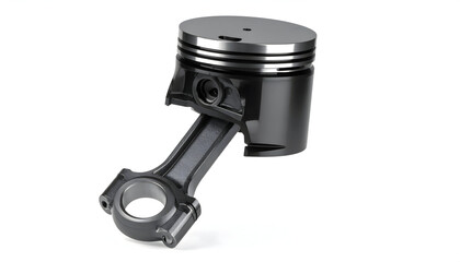 Black Piston and Connecting Rod Engine Part