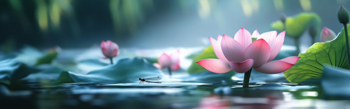 pink lotus flower - Powered by Adobe