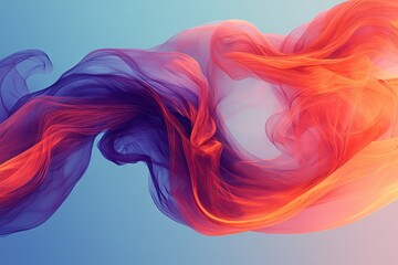 Fototapeta premium Flowing vibrant abstract drapes