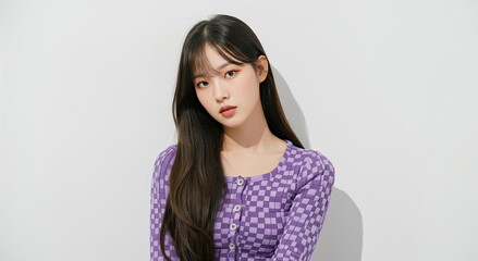 Fototapeta premium 환한 미소의 청춘 초상, Radiant Youthful Portrait