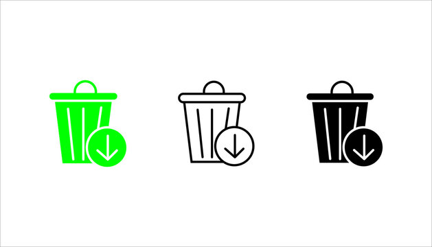 Reduce waste icon set, vector pictogram vector illustration, pictogram isolated on white background. color editable
