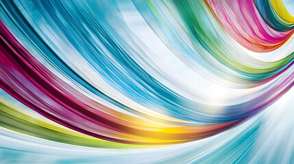 Dynamic swirling ribbons of vibrant colors. Abstract design with flowing, vibrant hues