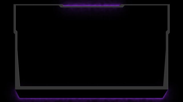 Neon line overlay face cam for streamers