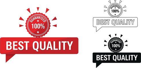 Obraz premium Best quality guaranteed vector illustration for product badge and promotion material design element