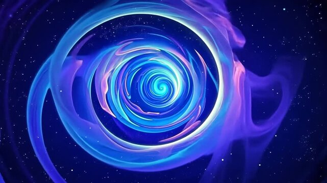 spiral galaxy in blue