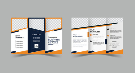 Corporate business template for tri fold flyer