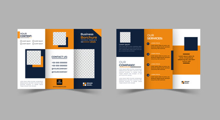 Creative modern corporate business trifold brochure template design