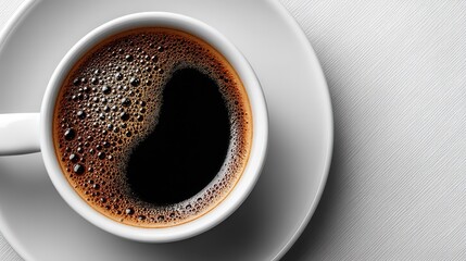 Ultra Crisp Minimal Coffee Cup Minimalist Setup on White for UI Design