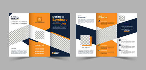 Modern Minimal corporate trifold business brochure template design