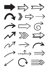 Collection of Hand-Drawn Arrows for Navigation and Direction