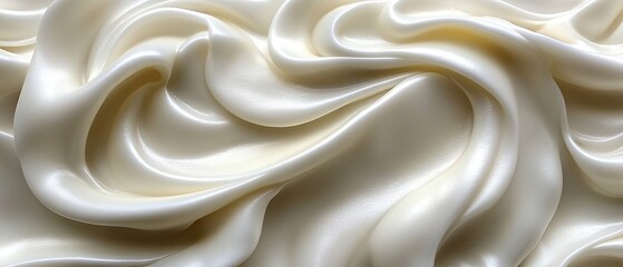 Obraz premium Creamy white fabric with flowing drapes