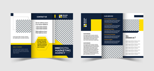 Modern and creative trifold brochure layout template