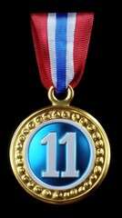 Fototapeta premium Gold medal with number 11