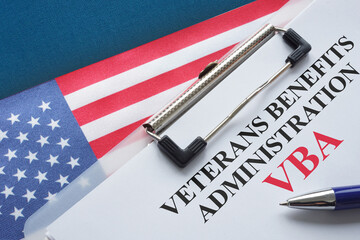 Veterans benefits administration VBA is shown using the text. U.S. Department of Veterans Affairs
