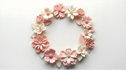 Pastel Clay Botanical Emblem Design for Branding