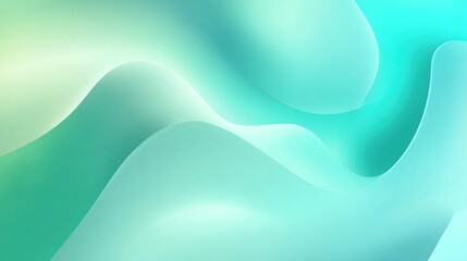Soft, flowing turquoise and green curves blending into gradient background for texture effect.