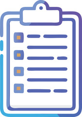 Blue Clipboard Icon with Gradient Border A Clean and Modern Design for Task Management and Organization