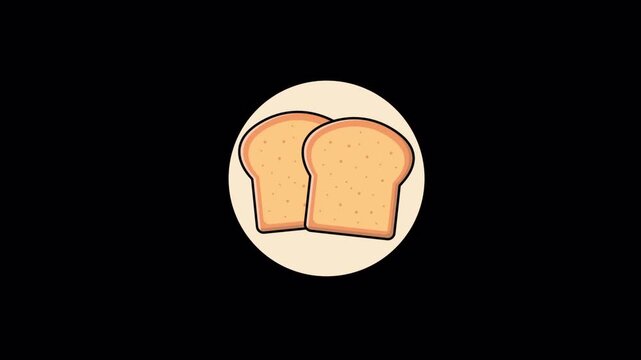 Toasted Bread Concept Animation Video - Transparent